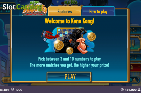 Features. Keno Kong slot