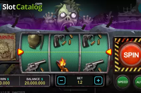 Game screen. Zombie Killer slot
