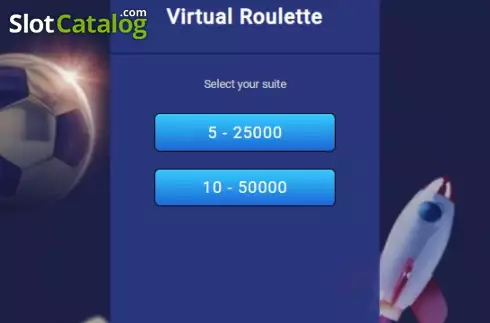 Start Game screen. Virtual Roulette (Funky Games) slot