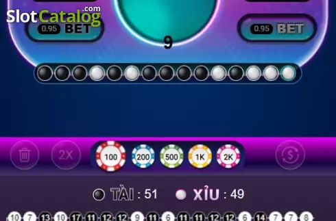 Game screen. Tai Xiu (Funky Games) slot