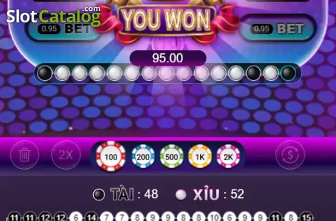 Win screen. Tai Xiu (Funky Games) slot