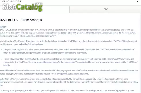 Captura de tela5. Keno Soccer slot