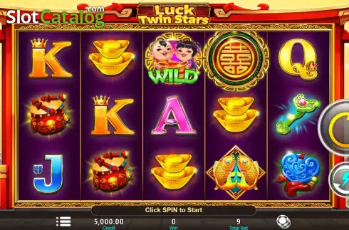 Game screen. Luck Twin Stars slot