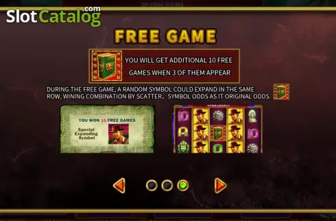Game Features screen. Book Of Maya (Funky Games) slot