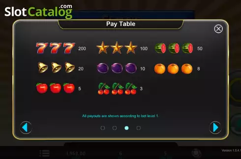 Pantalla8. Classic Fruit (Funky Games) Tragamonedas 