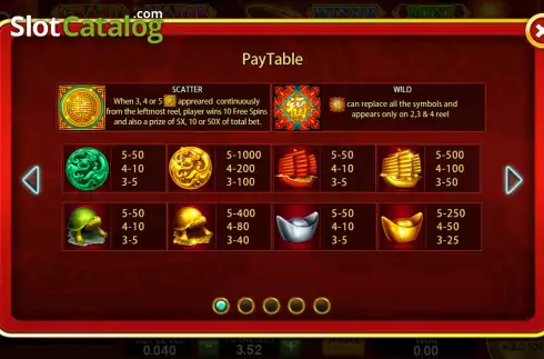 Skärmdump5. Golden Dynasty (Funky Games) slot