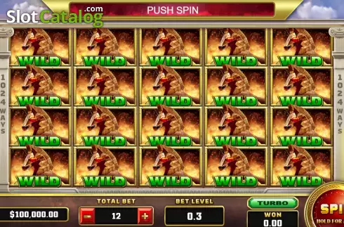 Game screen. Sparta (Funky Games) slot