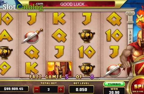 Free Games screen 2. Sparta (Funky Games) slot