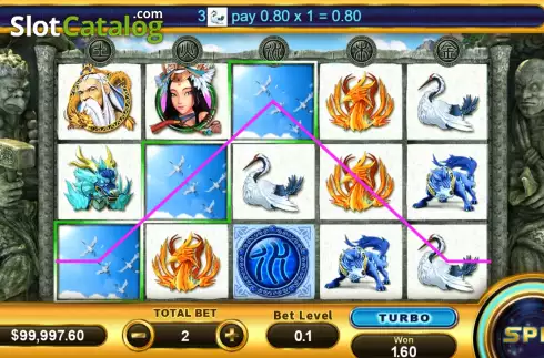 Win screen. Thunder Feng Shen slot