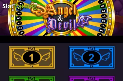 Game screen. Angel and Devil (Wheel Of Fortune) slot