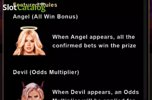 Game Rules screen 3. Angel and Devil (Wheel Of Fortune) slot