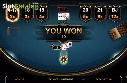 Win screen. Thunder Blackjack slot
