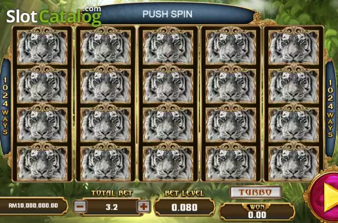 Reels screen. White Tiger (Funky Games) slot