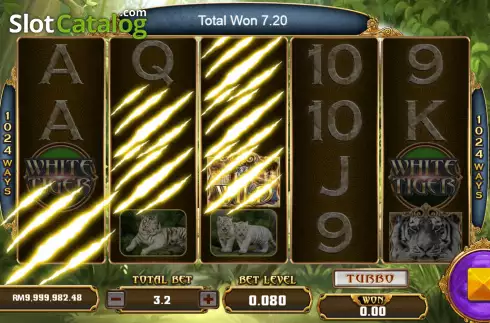 Win screen 2. White Tiger (Funky Games) slot