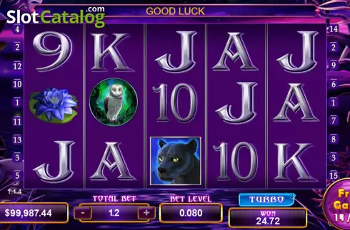 Free Spins screen 3. Panther Moon slot