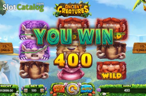 Win screen 3. Ancient Creatures slot