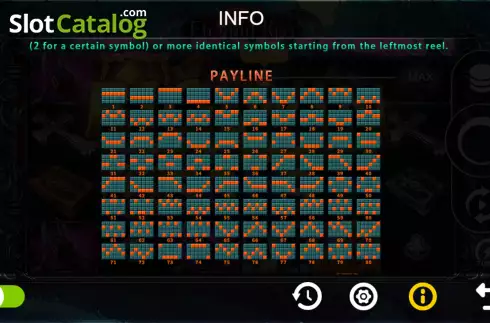 Paylines screen 2. Eternal Kiss slot