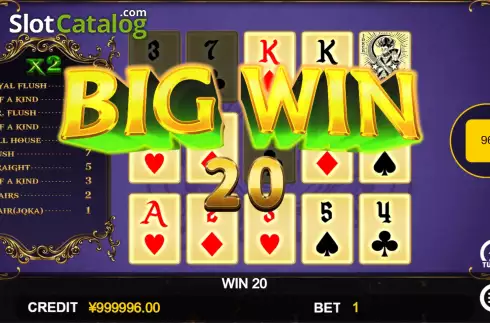 Big Win Screen. Fancy Poker 5 slot