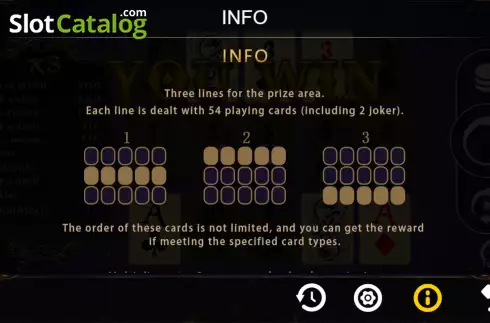 Rules Screen. Fancy Poker 5 slot