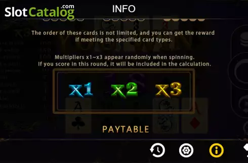 Multiplier Screen. Fancy Poker 5 slot