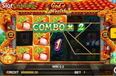 Win Screen. God Of Wealth (Funta Gaming) slot