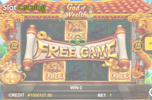 Skärmdump4. God Of Wealth (Funta Gaming) slot
