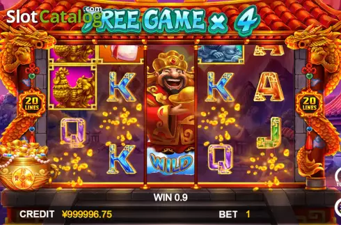 Sticky Wild Screen. God Of Wealth (Funta Gaming) slot