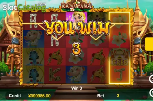 Win screen. Rama Yana slot