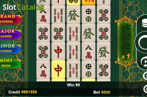 Reels screen. JP Mahjong slot