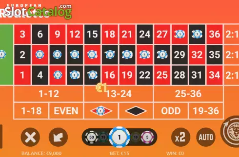Game screen 3. LeoVegas European Roulette slot