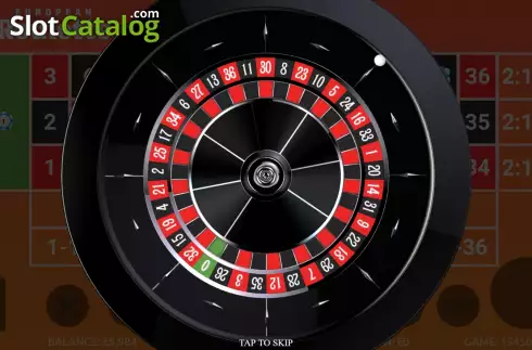 Game screen 4. LeoVegas European Roulette slot