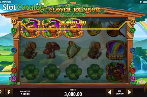 Win screen. Clover Rainbow slot
