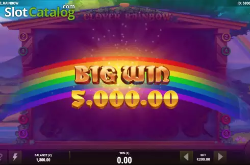 Big win screen. Clover Rainbow slot