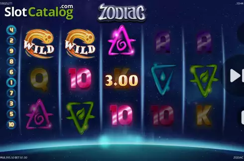 Win screen. Zodiac (G.Games) slot