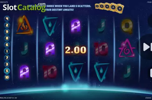 画面4. Zodiac (G.Games) カジノスロット