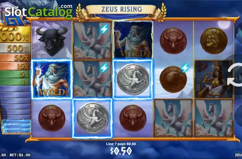 Schermo3. Zeus Rising (G.Games) slot