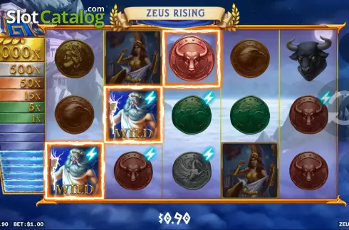 Ekran4. Zeus Rising (G.Games) yuvası