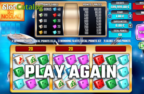 Game Screen 3. Deal Or No Deal Blue slot