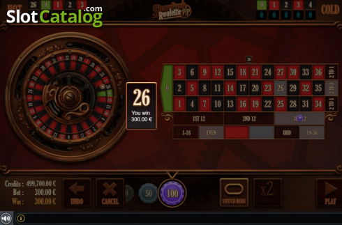 Ekran3. Steampunk Roulette VIP yuvası
