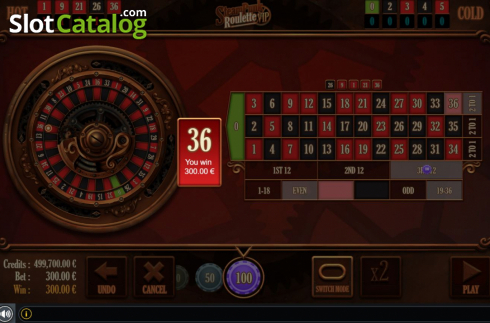 Ekran5. Steampunk Roulette VIP yuvası