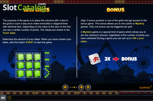 Features 2. Attraction Dice slot