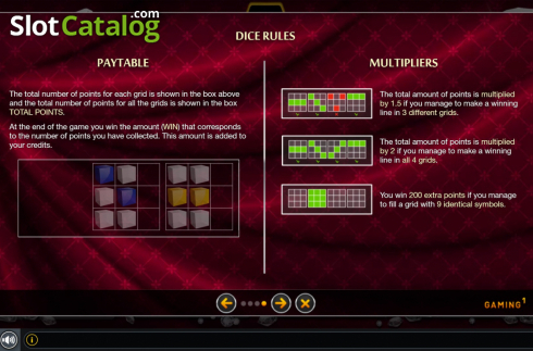 Paylines. Jewels Dice Deluxe slot