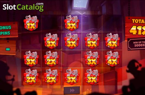 Bonus game screen. Robo Santas Factory: A Christmas Tale slot