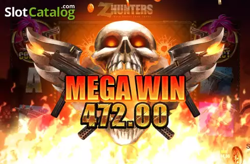 Mega Win Screen. Z Hunters slot