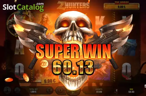 Super Win Screen. Z Hunters slot