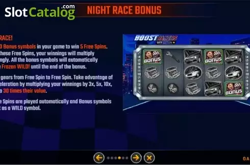 Bonus. Boost Racers City Edition slot
