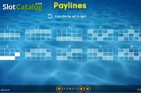 Paylines. Pearl Tracker slot