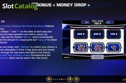 Bonus Game 1-3. Money Drop Slot slot