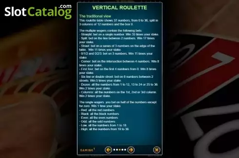 画面7. Vertical Roulette VIP カジノスロット