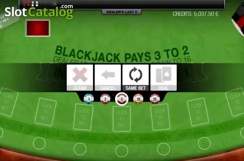 Скрин2. Blackjack Multihand 7 Seats слот
